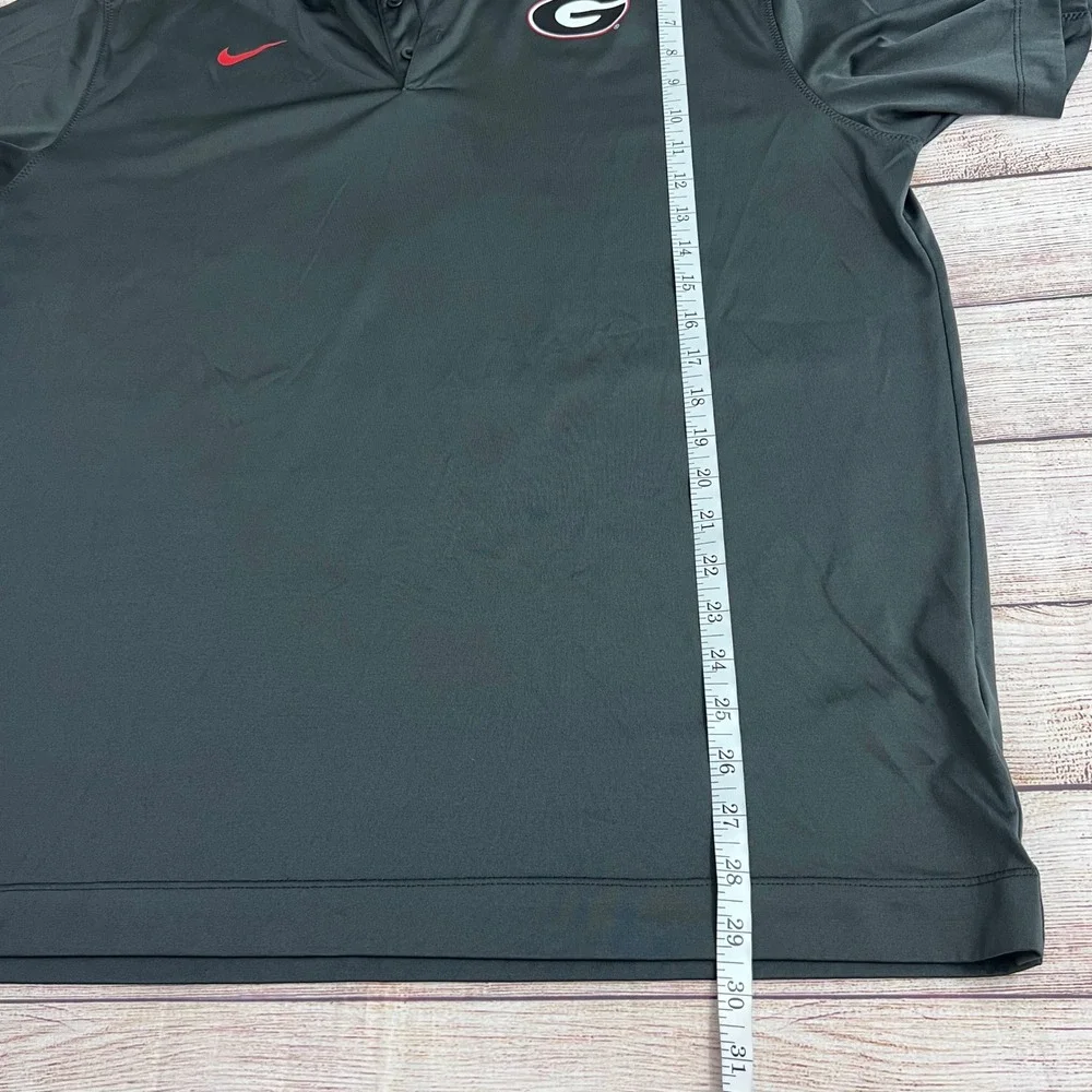 Nike Dri-FIT Georgia Bulldogs‎ Polo Shirt Mens XL Gray Red Football College
